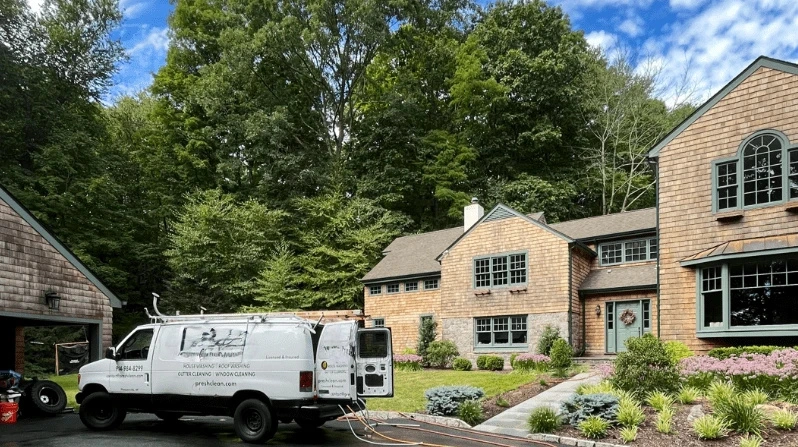 Rocky River Power Washing power washing crew working in Fairview Park, OH